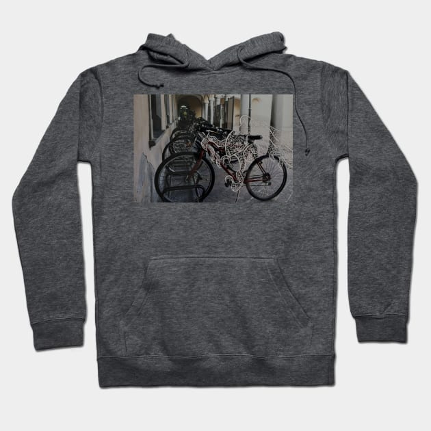 OCTOPUS ON BIKE Hoodie by whitegrooveshop